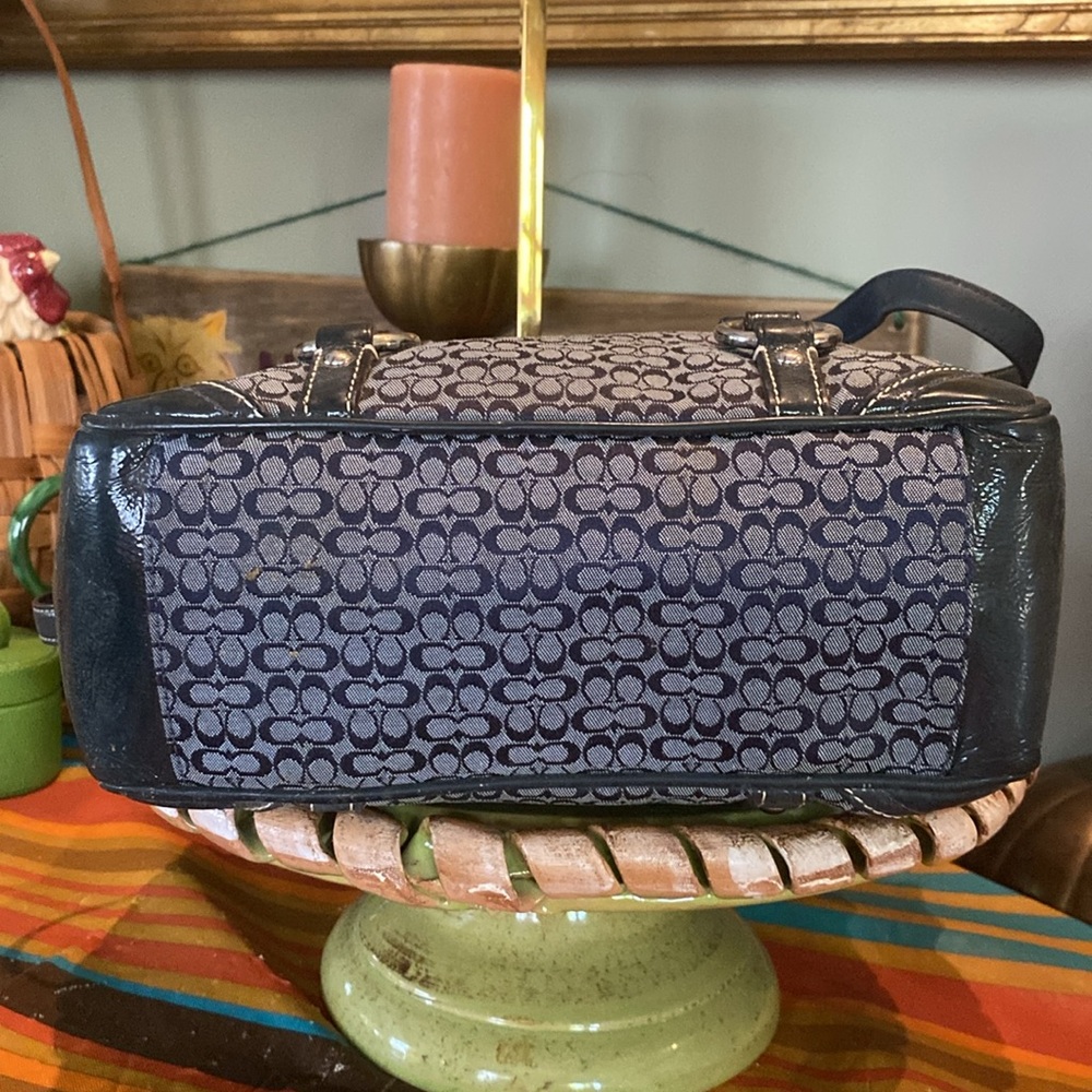 Coach Gallery East West Signature Canvas & Leather Tote Purse BAG~♥ - Picture 7 of 15